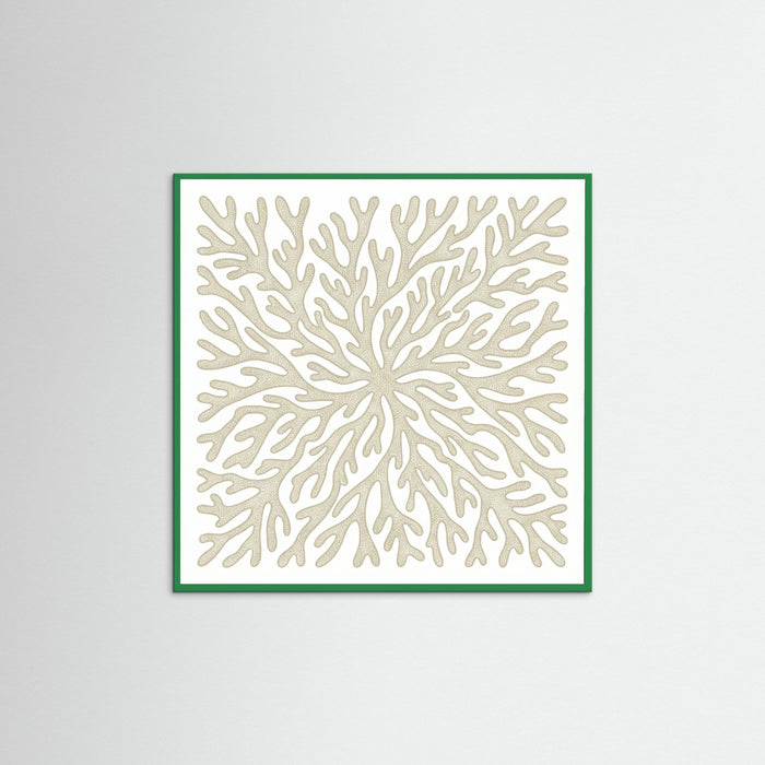 Green Wood Square Organic Swirls