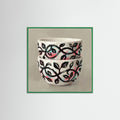 Green Wood Square Patterned Vessel Bloom