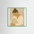 Green Wood Square Resting Mind