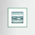 Green Wood Square Silent Waves
