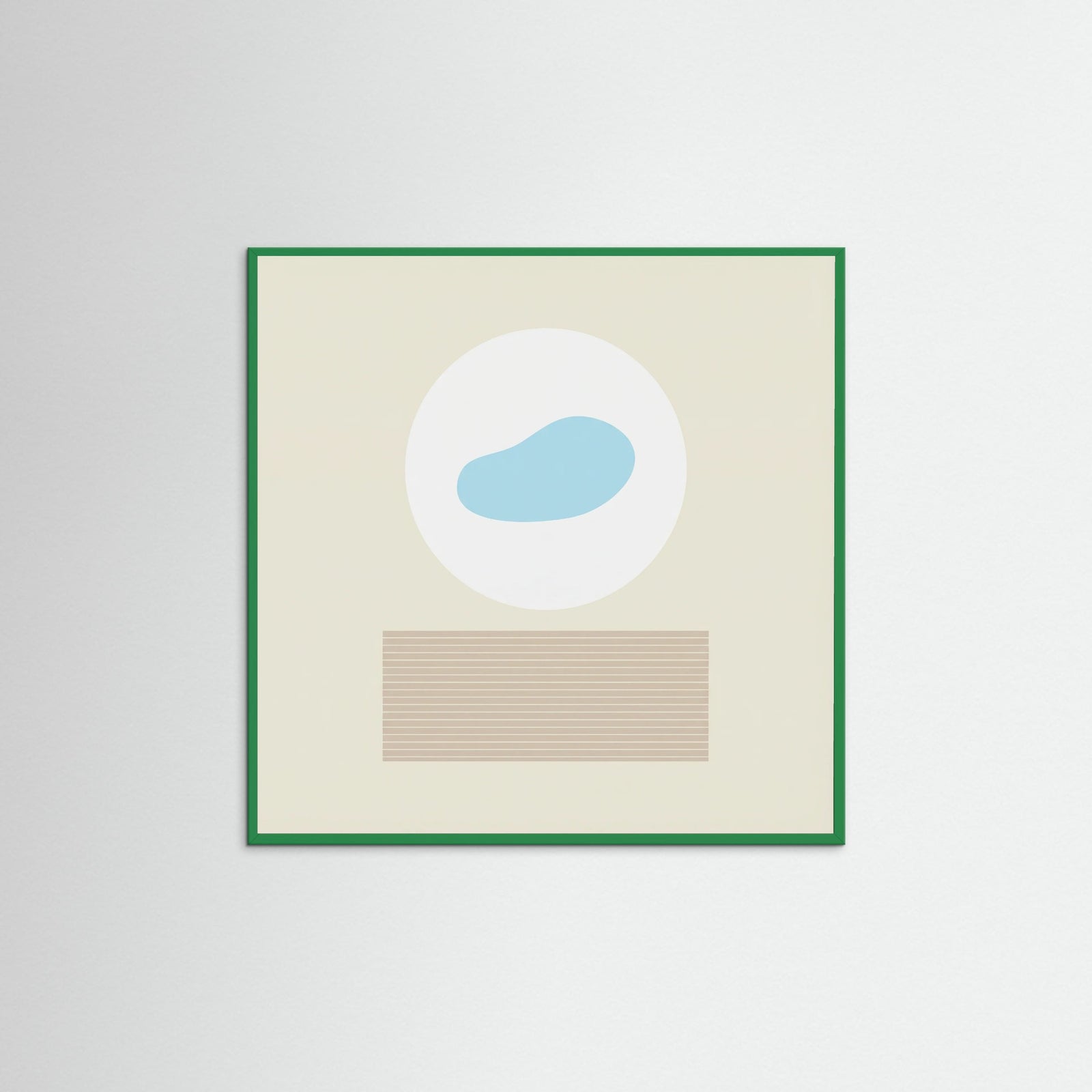 Green Wood Square Soft Horizons