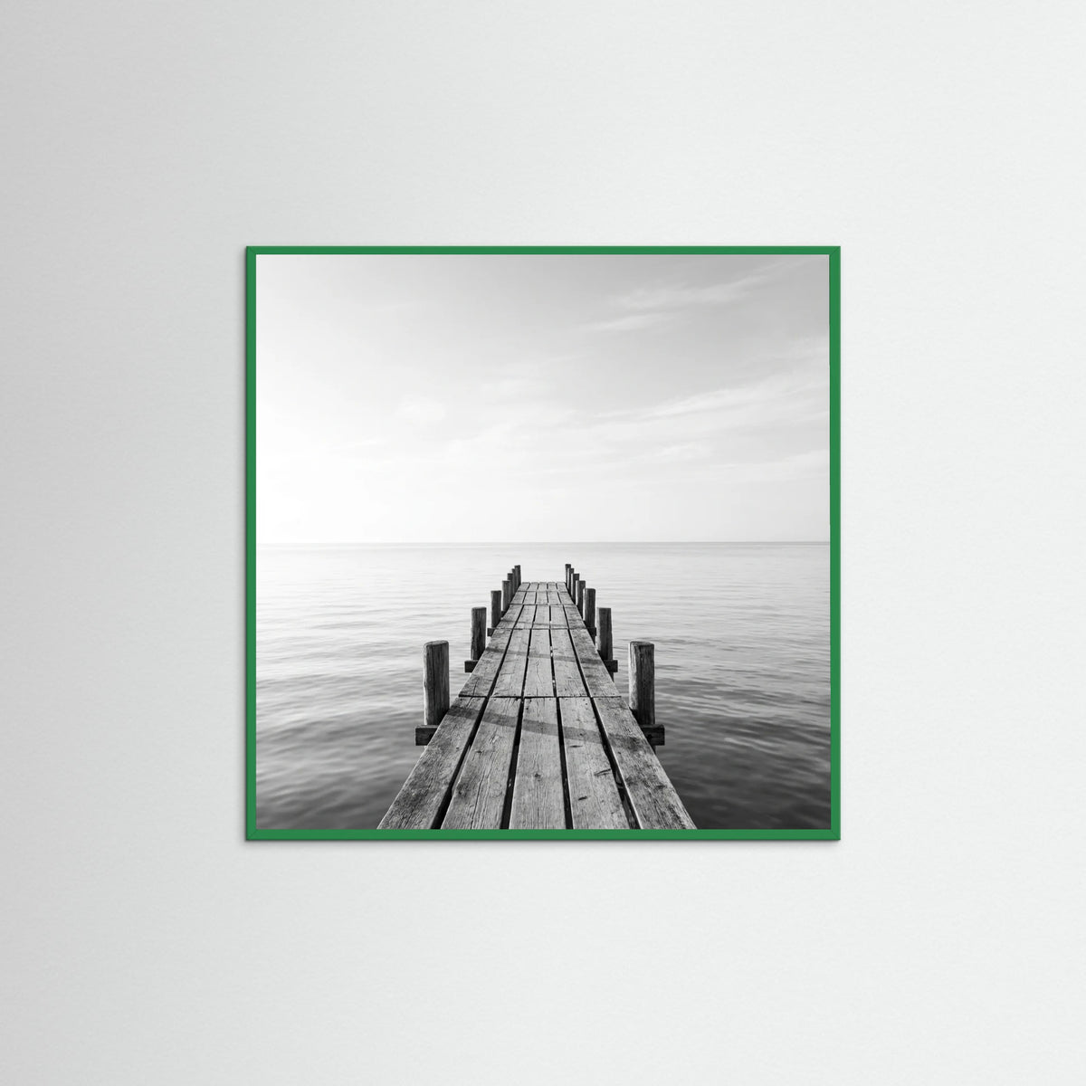 Green Wood Square Surf Palms