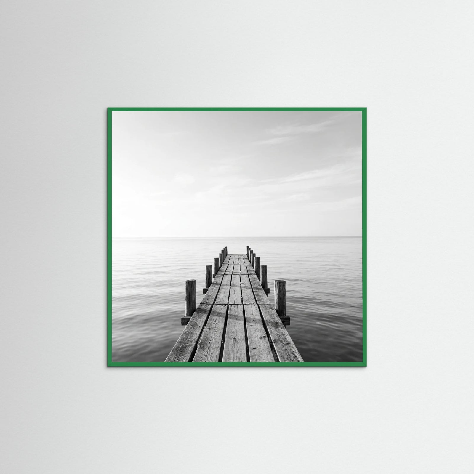 Green Wood Square Surf Palms
