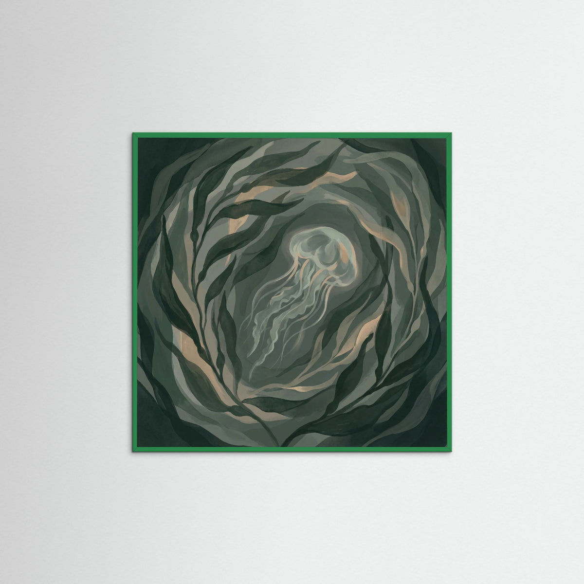 Green Wood Square Verdant Depths