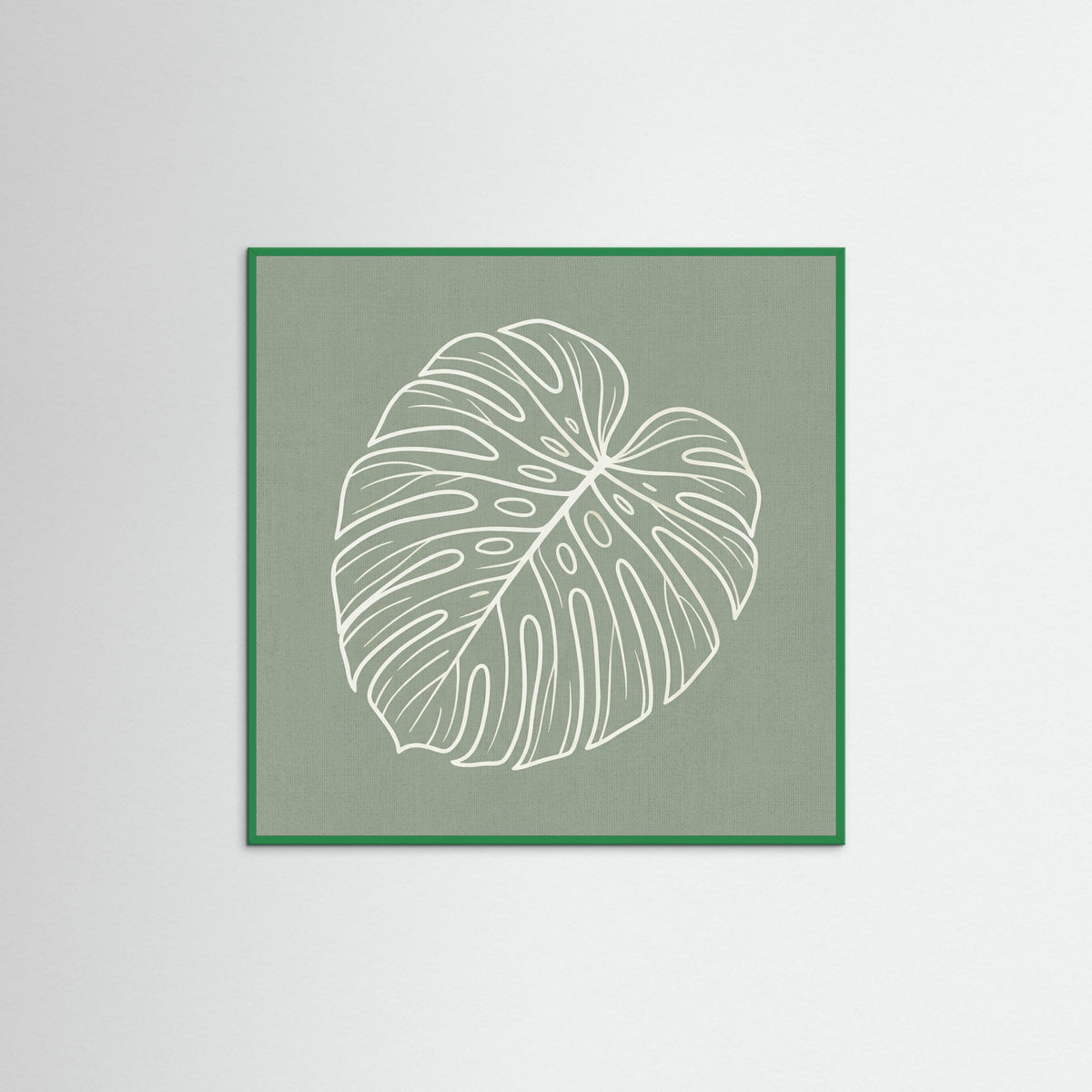 Green Wood Square Verdant Outline