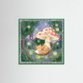 Green Wood Square Whimsical Lamb Day
