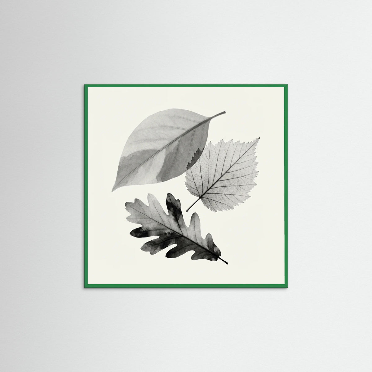 Green Wood Square Whispering Petals