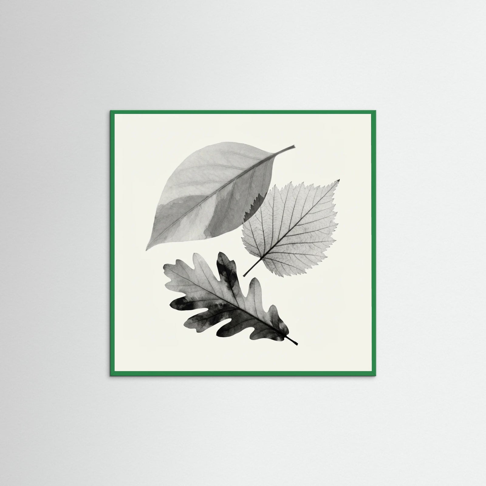 Green Wood Square Whispering Petals