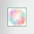 Green Wood Square Woven Aura