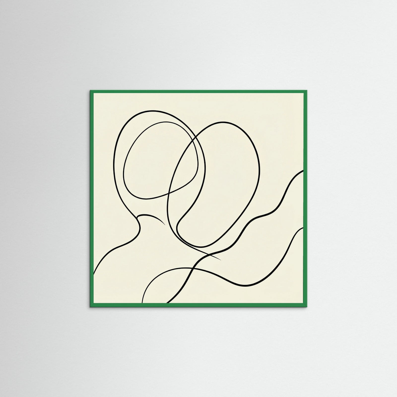 Green Wood Square Woven Paths