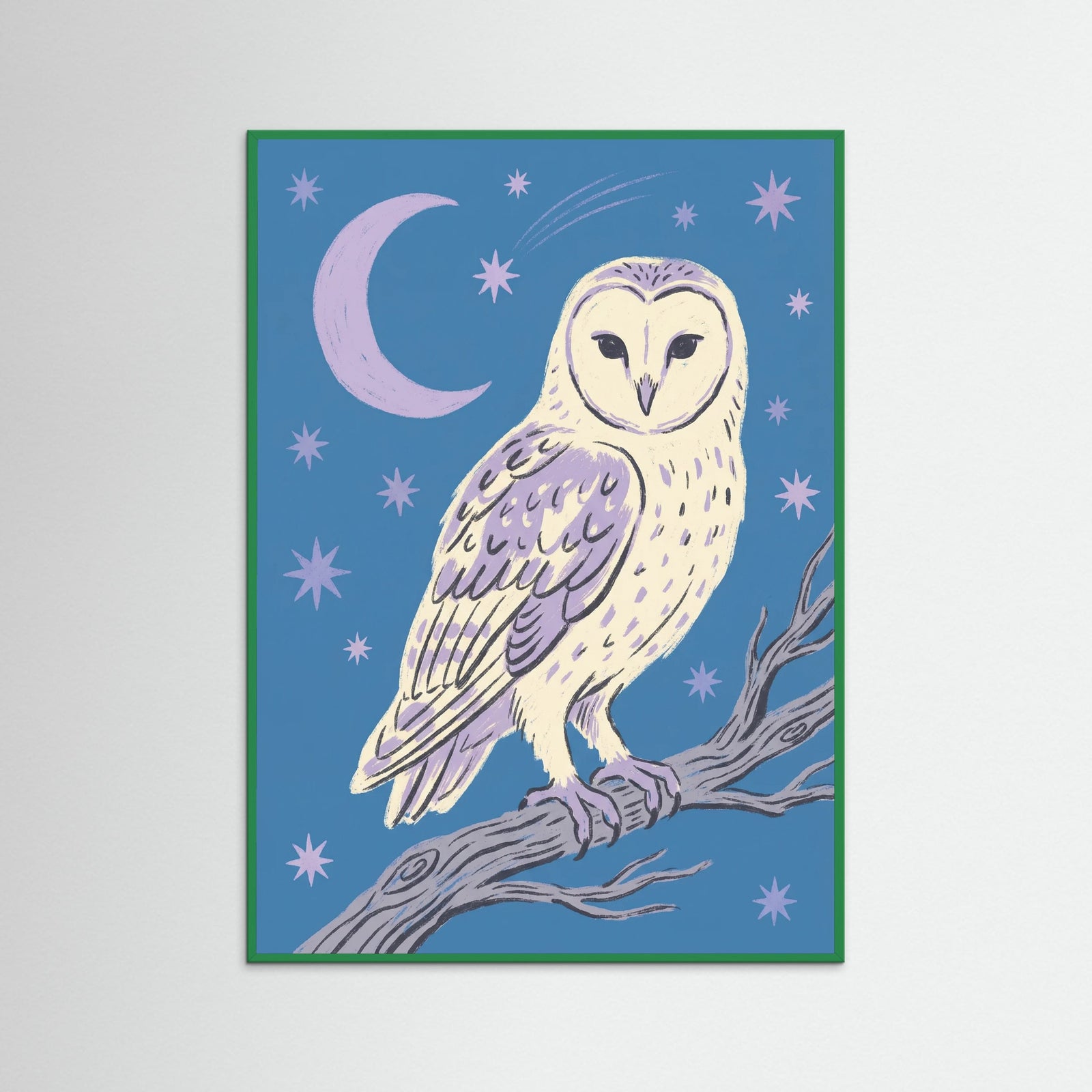 Green Wood Starry Night Fox