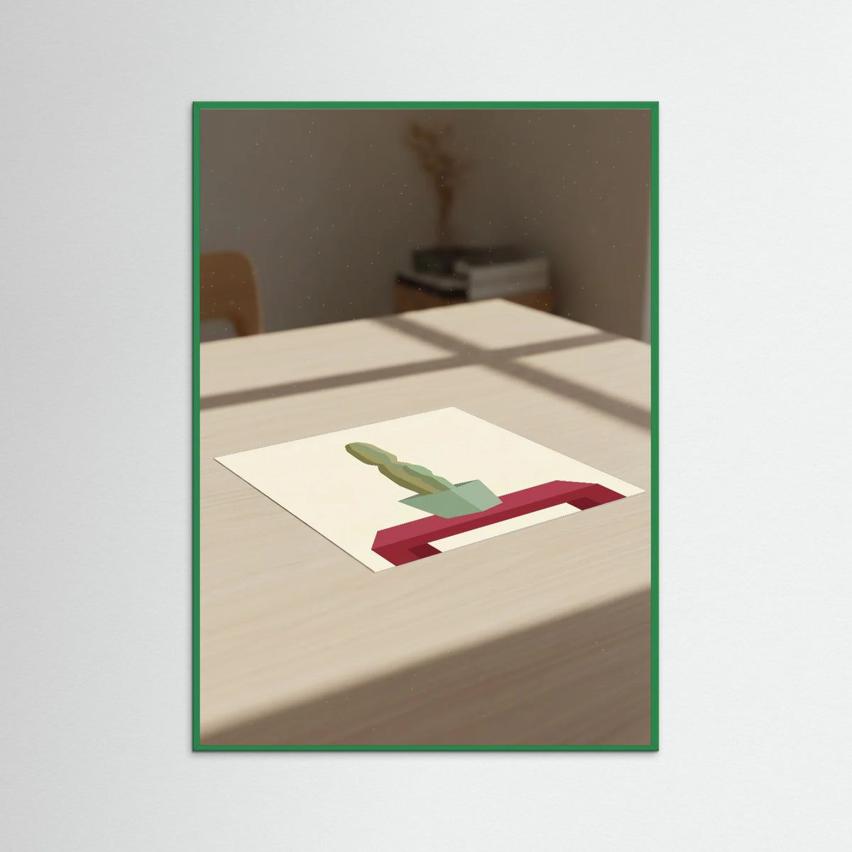 Green Wood Still Life Arrangement
