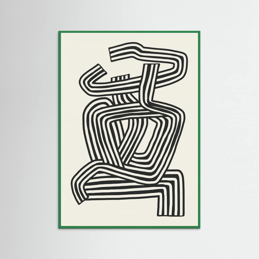 Stripe Woman Portrait Poster – poster and art print