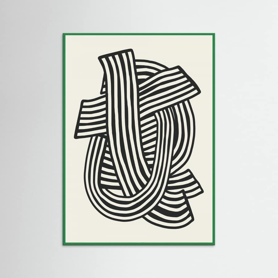 Poster Striped Abstract In Black – poster e stampa artistica