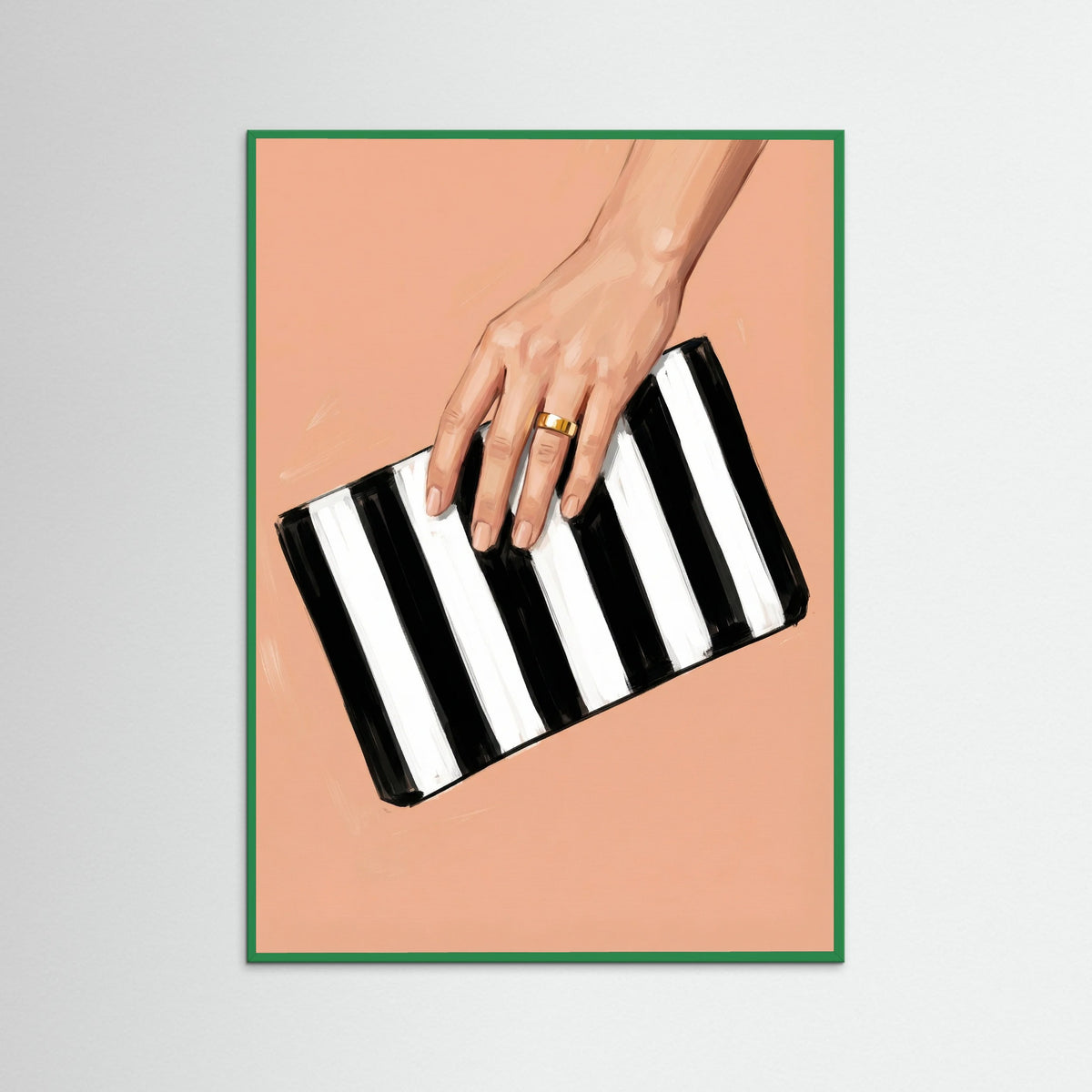 Green Wood Striped Chic