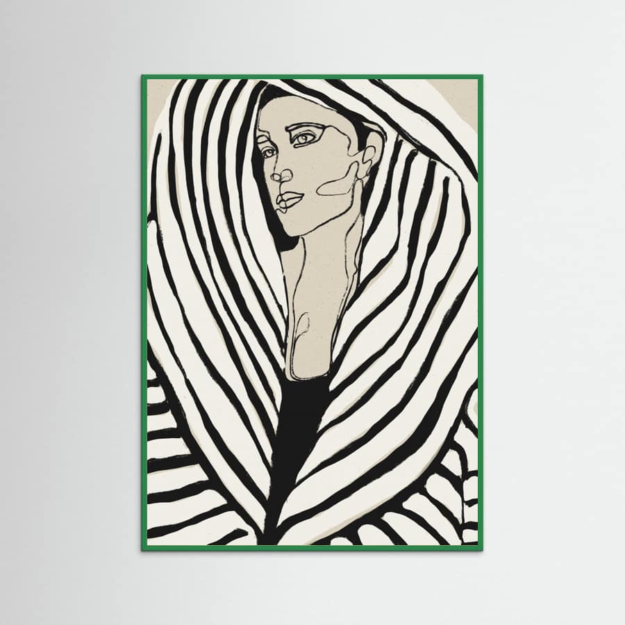 Striped Coat Poster – plakat og kunsttryk