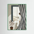 Green Wood Striped Contemplation