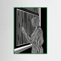 Green Wood Striped Contemplation