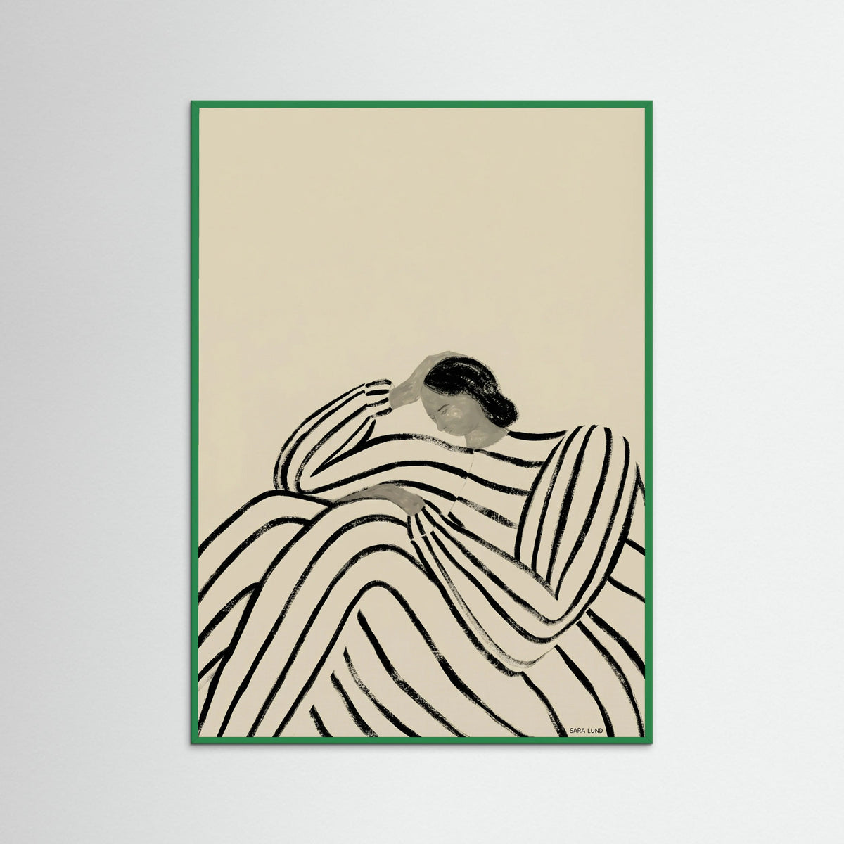 Green Wood Striped Contemplation