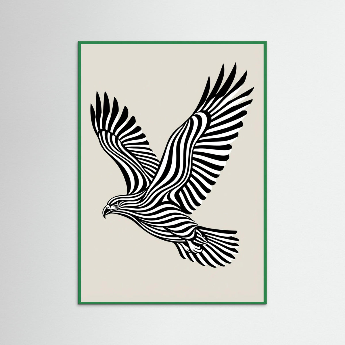 Green Wood Striped Contour