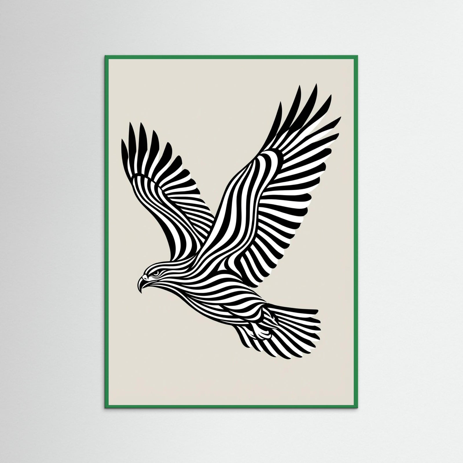 Green Wood Striped Contour