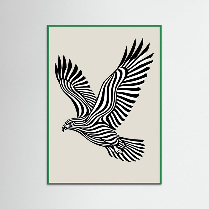 Green Wood Striped Contour
