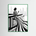 Green Wood Striped Elegance