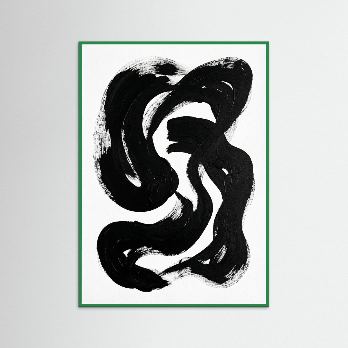 Green Wood Striped Form Black
