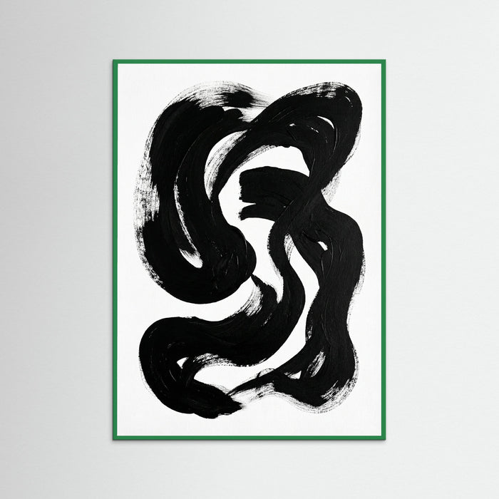 Green Wood Striped Form Black