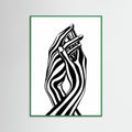 Green Wood Striped Form