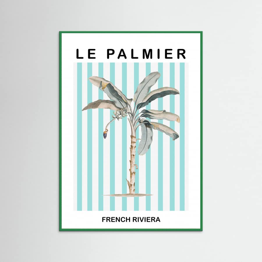 Striped Palm Tree -juliste – juliste ja taidepainatus