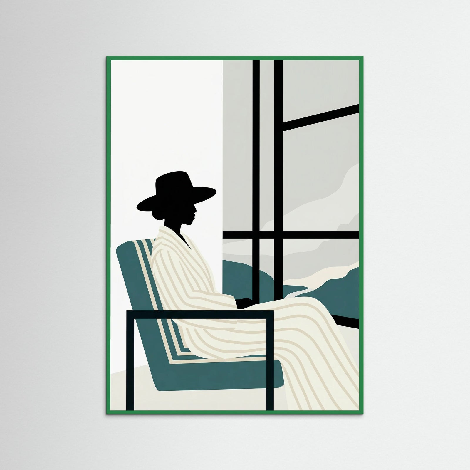 Green Wood Striped Repose