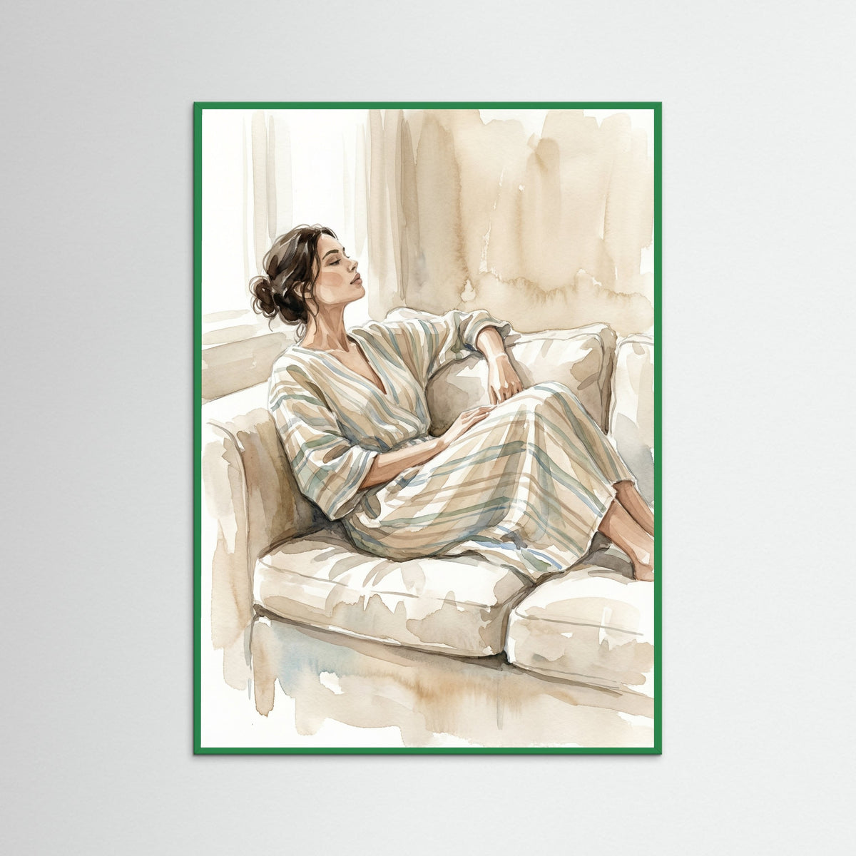 Green Wood Striped Serenity Beige