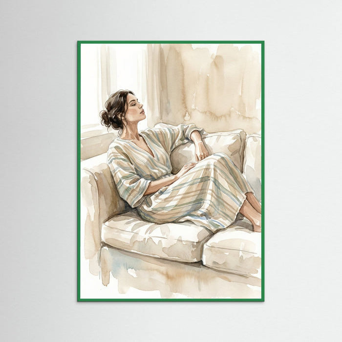 Green Wood Striped Serenity Beige