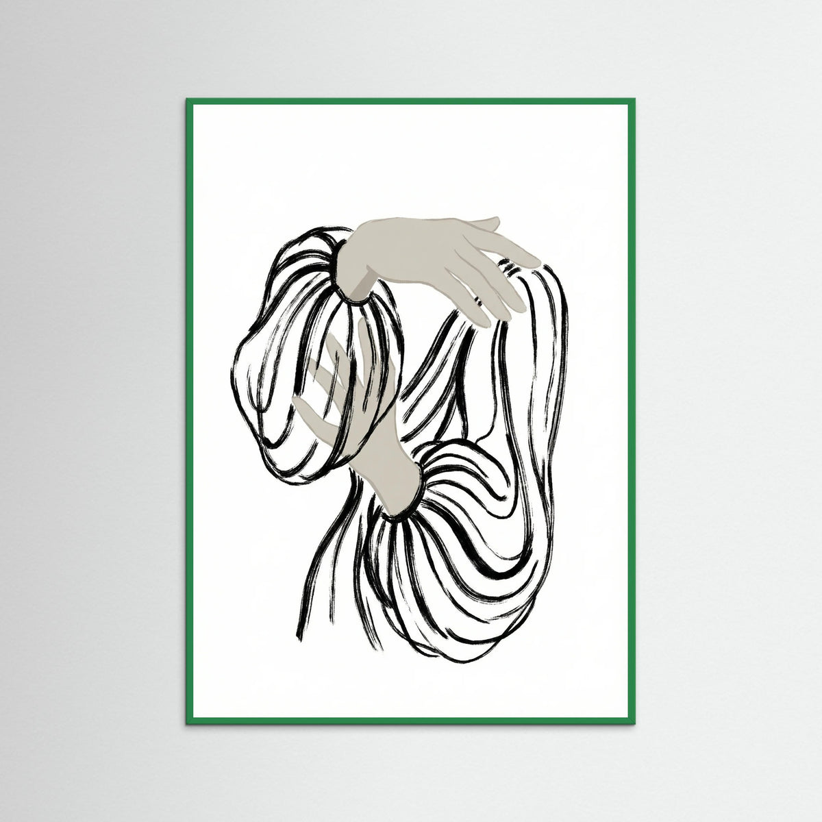 Green Wood Striped Serenity Black