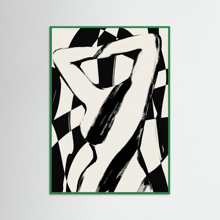 Green Wood Striped Silhouette
