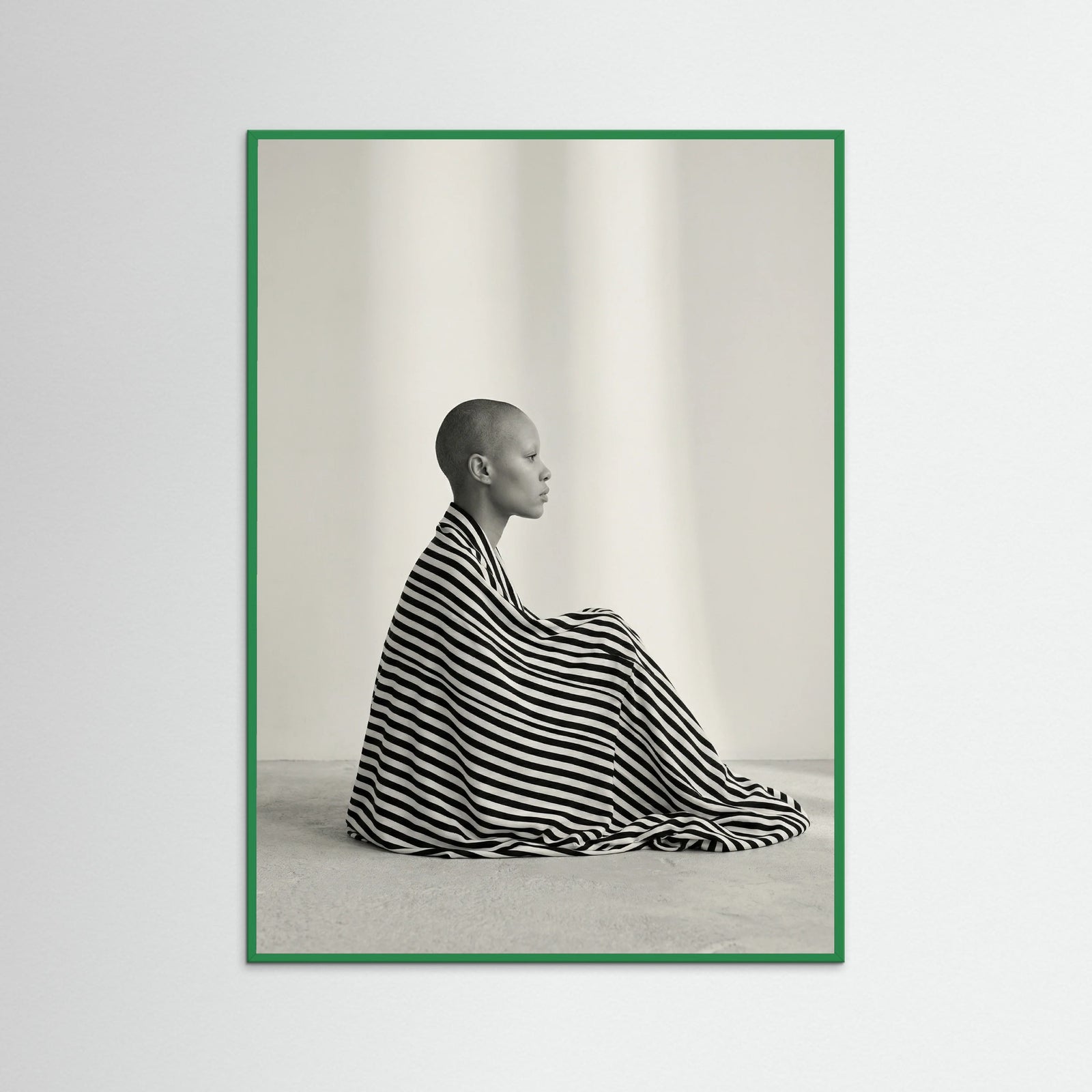 Green Wood Striped Silhouette