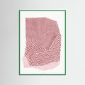 Green Wood Striped geometric shape Poster