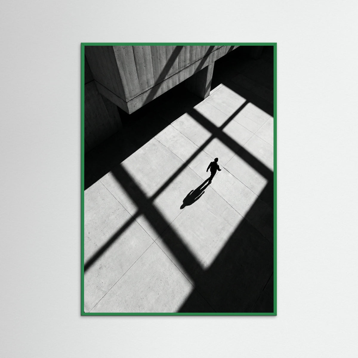 Green Wood Stripes and Shadow