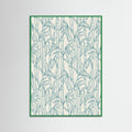 Green Wood Stylized Ocean Pattern