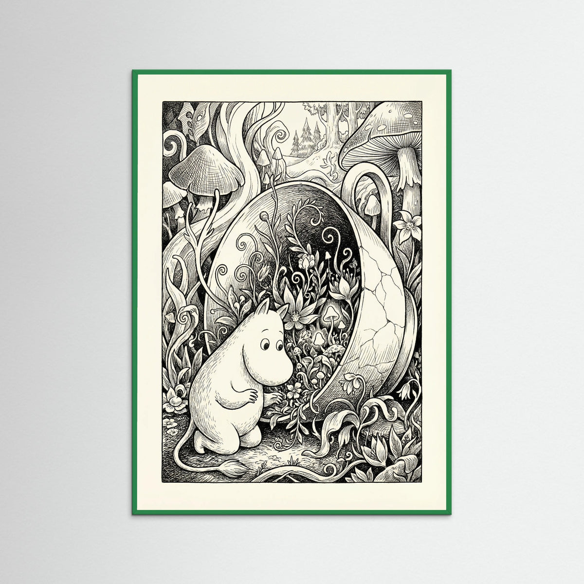 Green Wood Submerged Moomin Home
