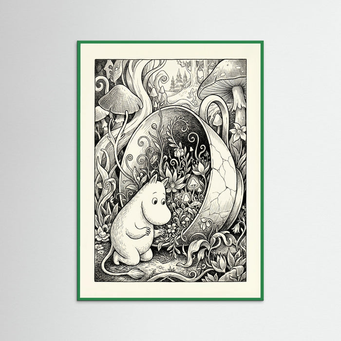 Green Wood Submerged Moomin Home