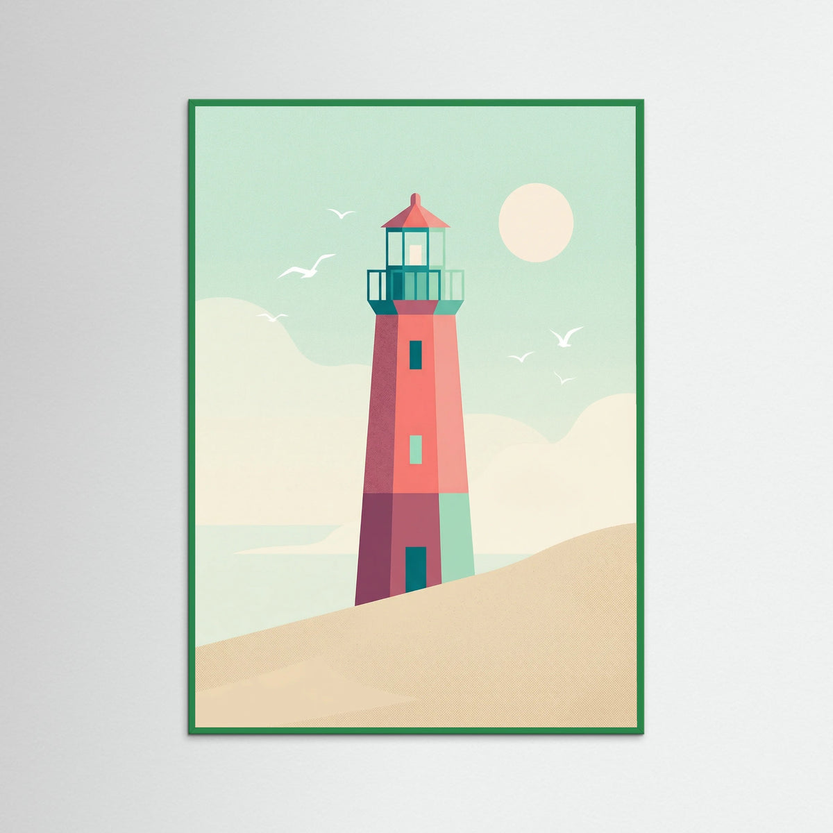 Green Wood Summer Shoreline