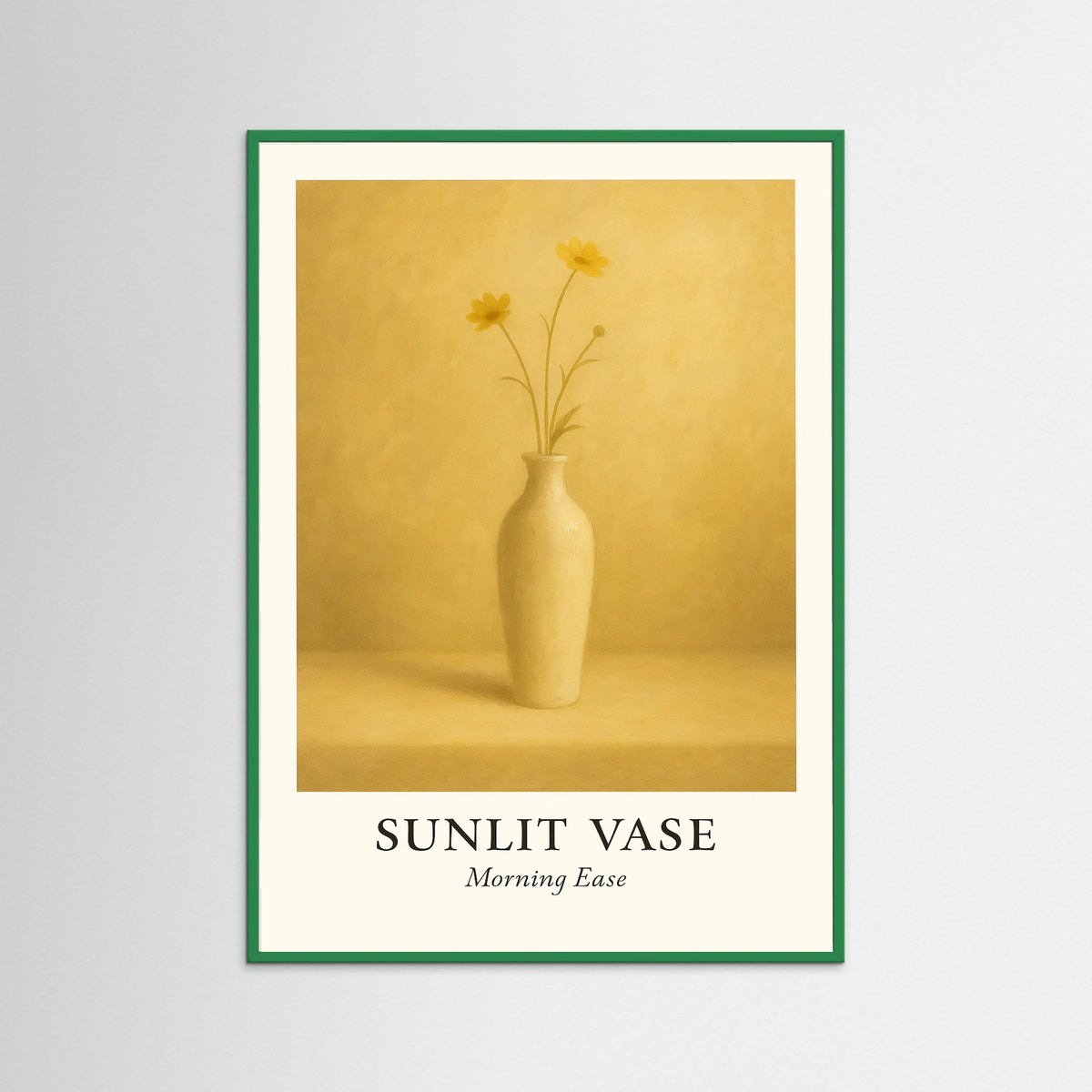Green Wood Sunlit vase