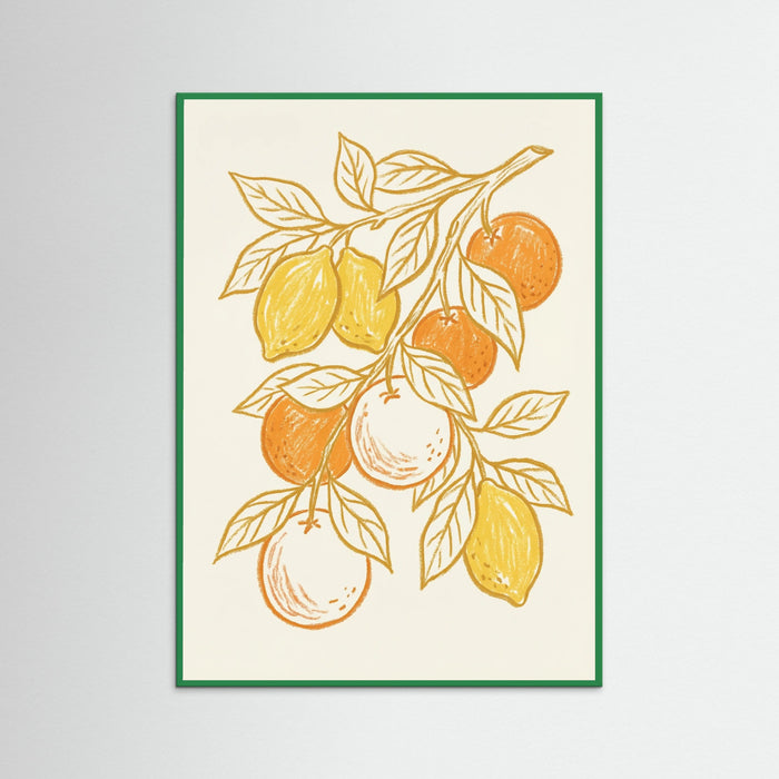 Green Wood Sunny Floral Sketch