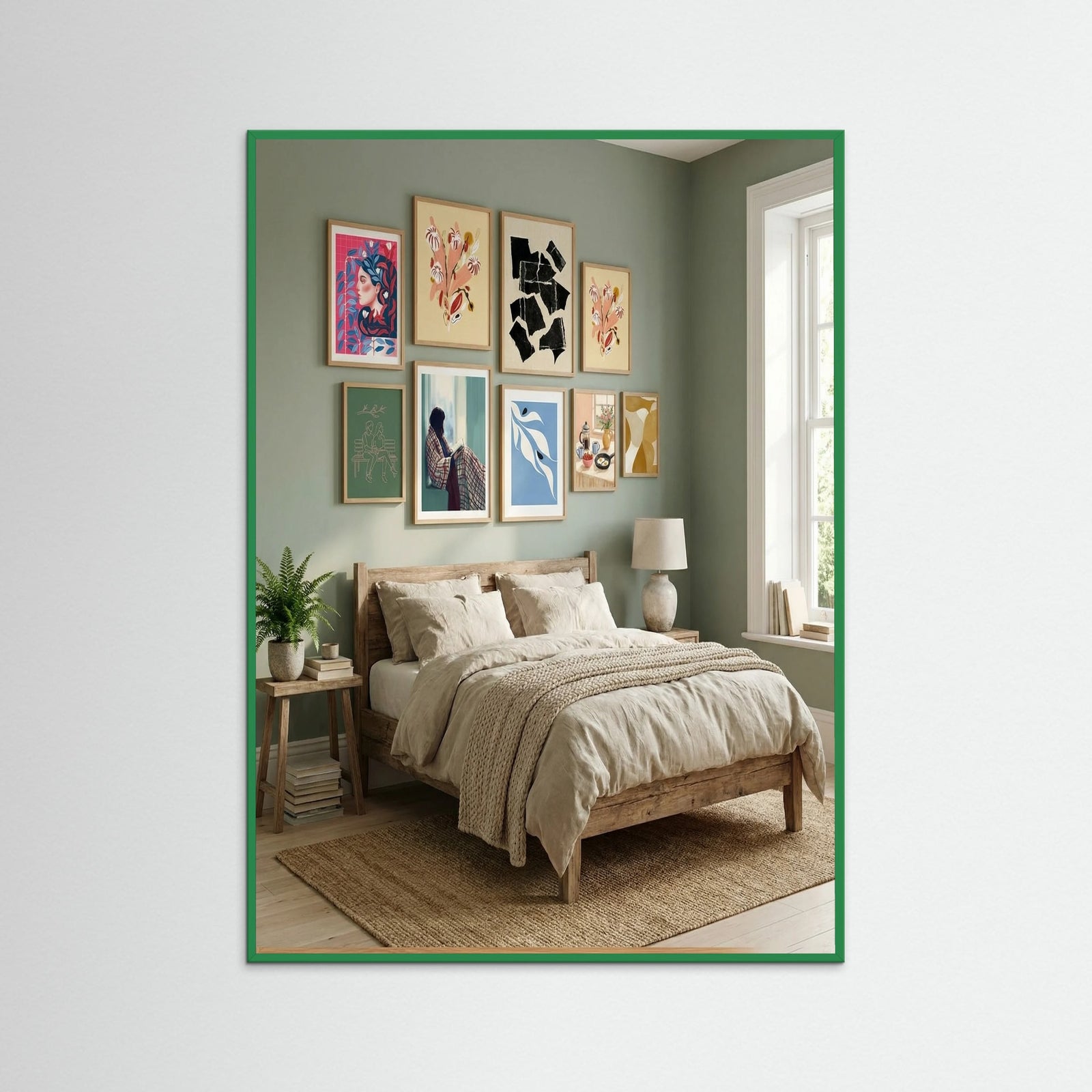 Green Wood Sunny Morning Table