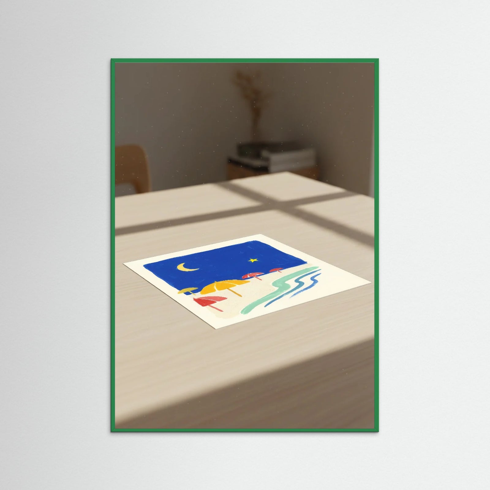 Green Wood Sunny Seaside Bliss