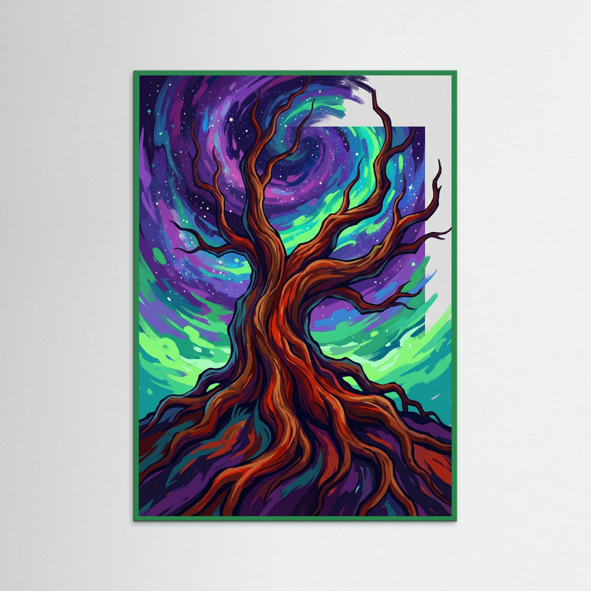 Green Wood Sunrise Wave Serenity