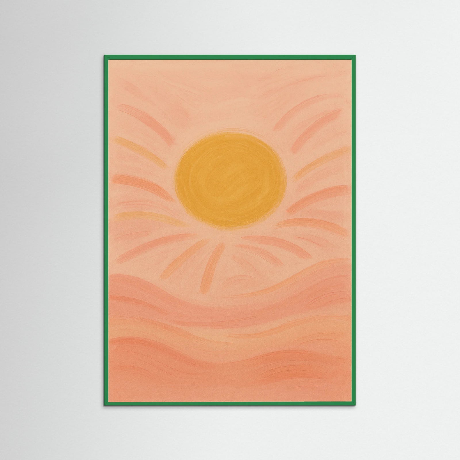 Green Wood Sunset Glow