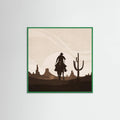 Green Wood Sunset Poster
